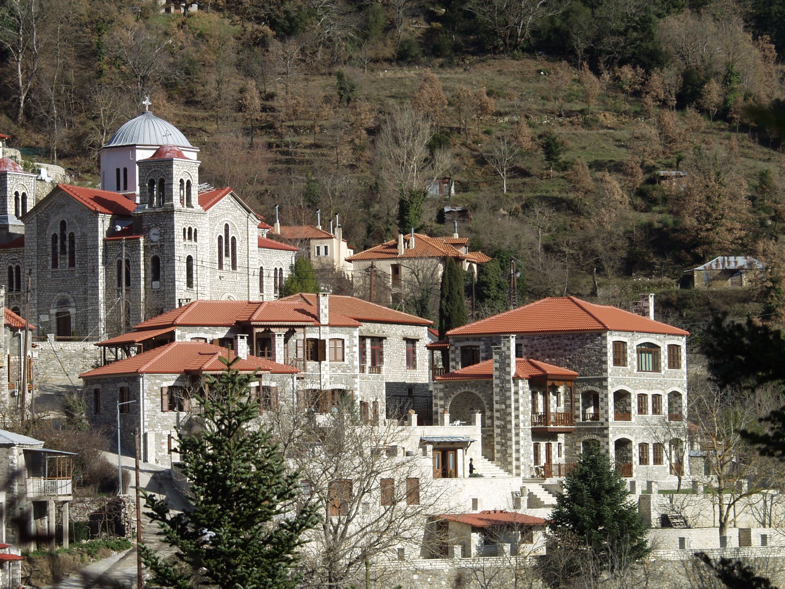 The hotel after the 2007 renovation, in Voutyro